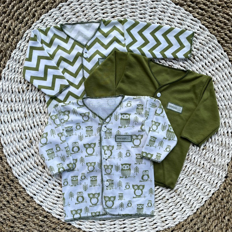 3 PCS Baju Lengan Panjang Bayi Bayi Atasan Bayi Baju Newborn Baju Bayi Baru Lahir Gift Bayi Hadiah Lahiran Bayi Baju bayi lengan panjang DNW BABY