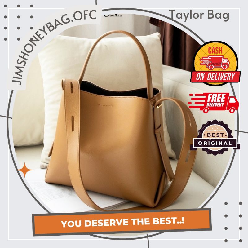 TAS SELEMPANG TENTENG JINJING WANITA CEWEK KERJA BESAR IMPORT TAYLOR BAG JIMS HONEY
