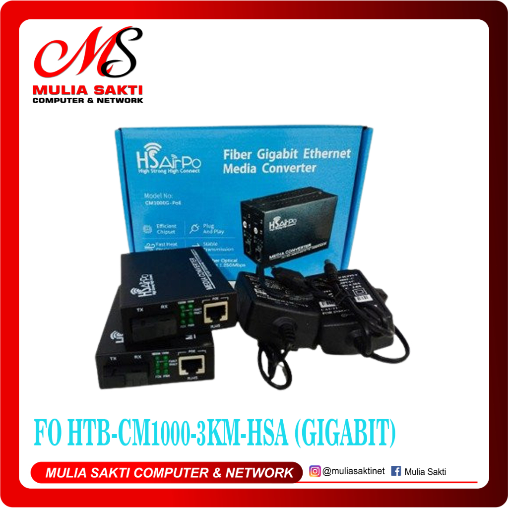 HS Airpo CM1000 Gigabite  Media Converter