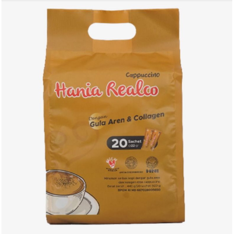 

REALCO CAPPUCCINO/Kopi rasa cappuccino dengan gula aren dan kolagen