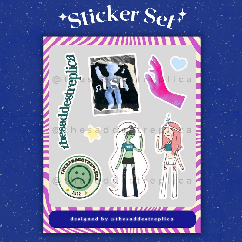 

SET STIKER A6/AESTHETIC STICKER SET/STIKER GLOSSY/STIKER LAPTOP/STIKER GLITTER BY THESADDESTREPLICA