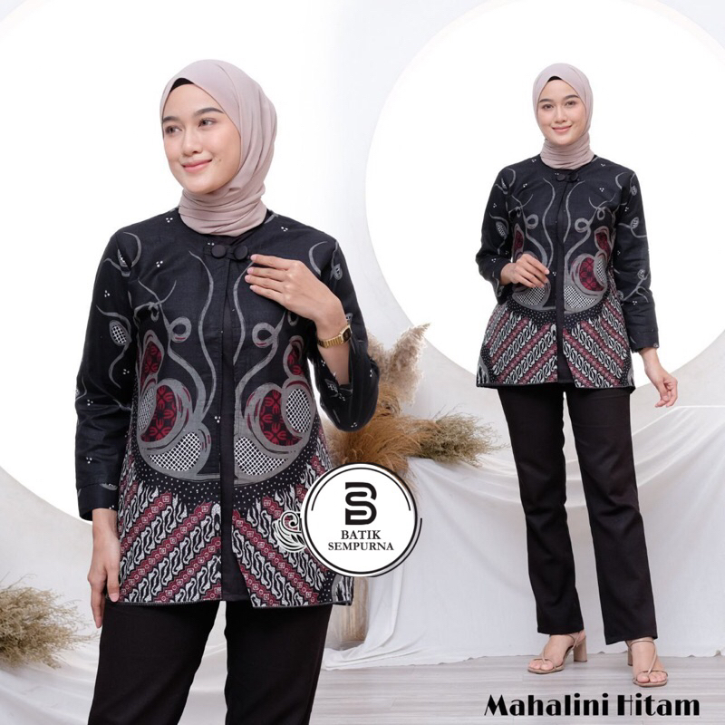 Blouse Batik Bolero Atasan Wanita Baju Batik Motif Mahalini