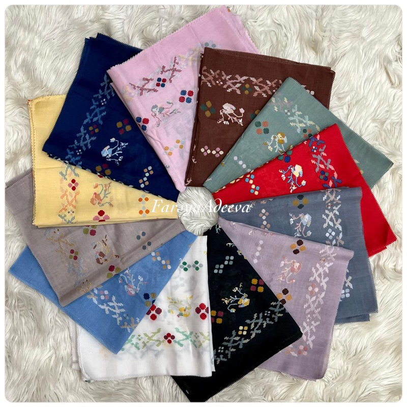 SEGIEMPAT MOTIF LAGOSI VOAL B**TTON H3RMES VOAL PREMIUM SCARF