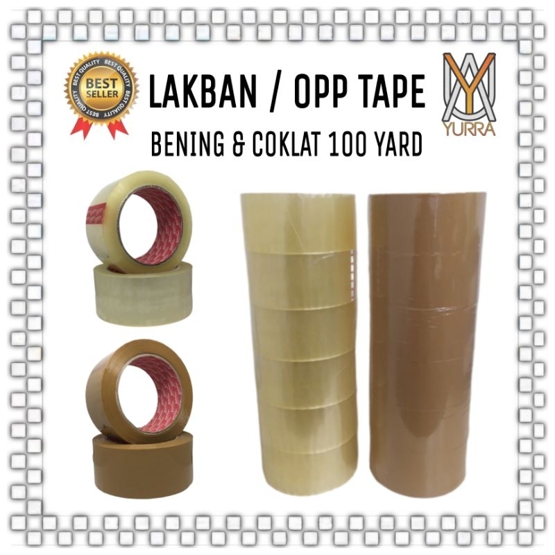 

YURRA - LAKBAN BENING & COKLAT OPP TAPE 2 INCH 45MM X 100 YARD BERKUALITAS TEBAL DAN KUAT