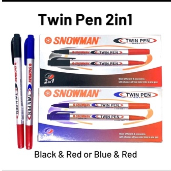 

Twin Pen SNOWMAN per pcs 2 in 1