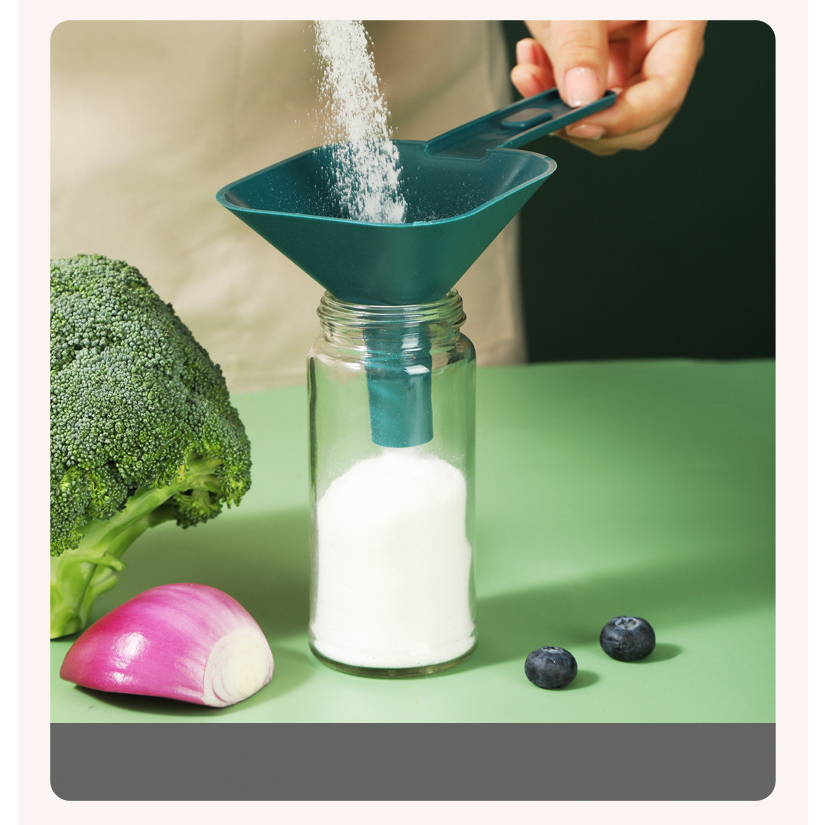 6in1 Funnel Set Corong Multifungsi Plastic Multi Warna/Garlic Grinder/Filter/Egg White Separator
