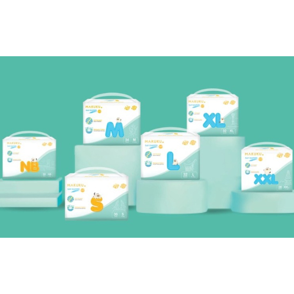 Popok Bayi Anak Perekat &amp; Celana Tipis SAP Anti Gumpal Makuku Air Diapers Comfort Popok Sekali Pakai Nyaman dan Lembut