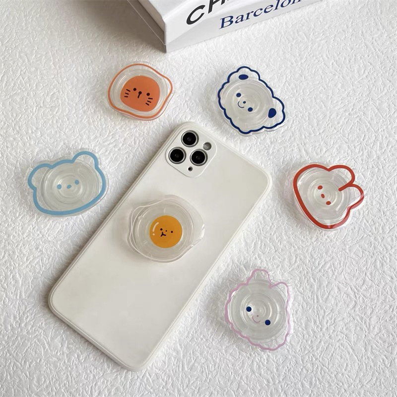 Popsocket Hp Bahan Akrilik Dengan Glitter / Dudukan Ponsel Lucu Pop Socket HP Aesthetic Handphone Bear