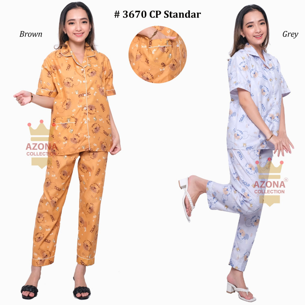 Dtree . baju tidur piyama dewasa cp motif tiger / piyama dewasa cp katun eropa