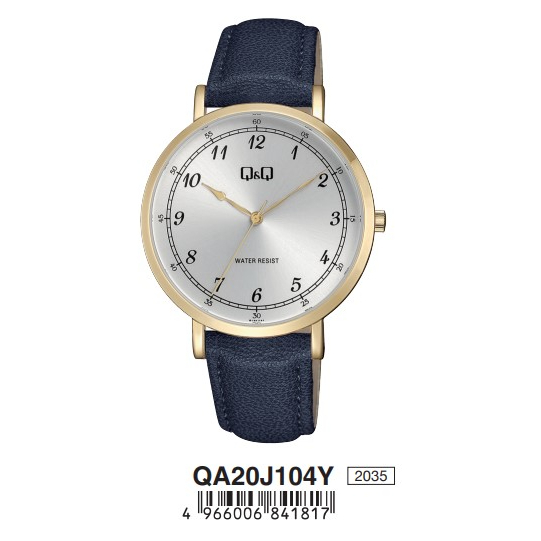 Jam Tangan Pria Stylist Casual Kulit Leather Analog Original Q&amp;Q QnQ QQ QA20 QA20J Series