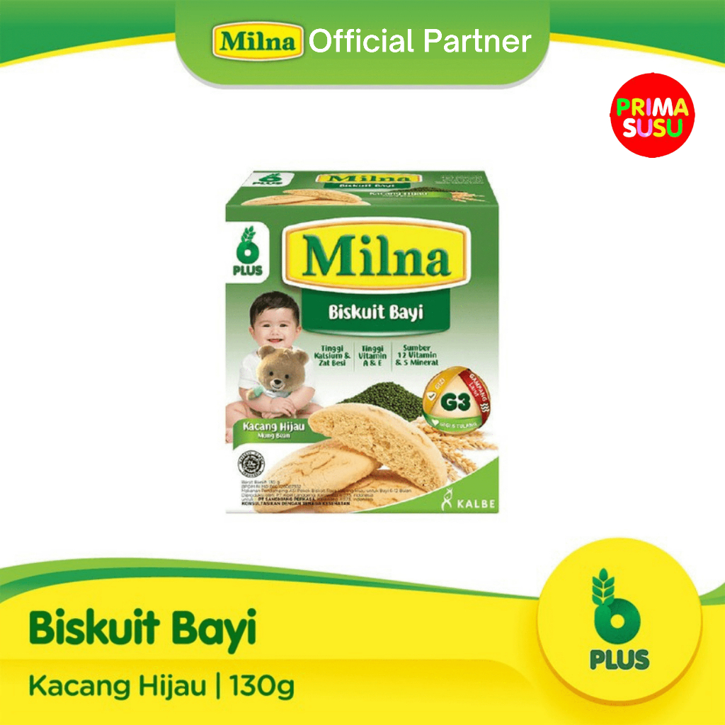 Milna Biskuit Bayi Kacag Hijau 6+ 130 GR