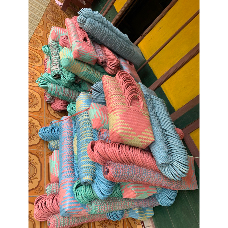 READY STOCK ~ Tas Anyaman Plastik LURIK KECIL (S) Untuk Hampers  Lebaran Parcel Berkat Tahlilan Sembako Hantaran Muat Kotak Nasi