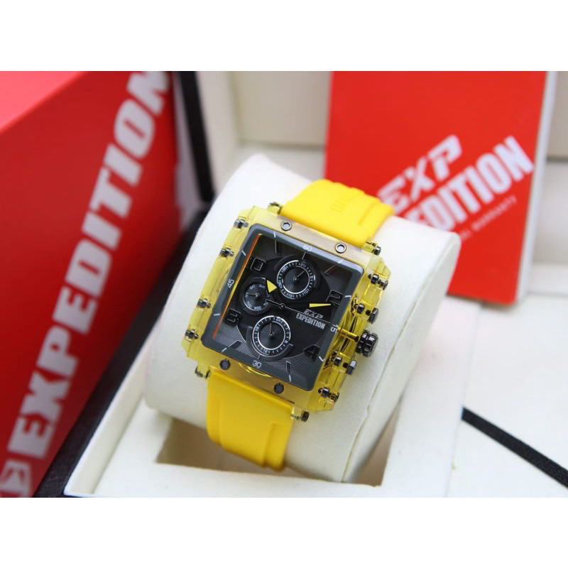 Jam tangan Expedition Exp 6808 tali silicon