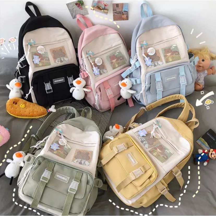 Tas ABG Korea Style Ransel Remaja Pria Wanita Backpack Fashion Korea Import Tas Sekolah SMP-SMA