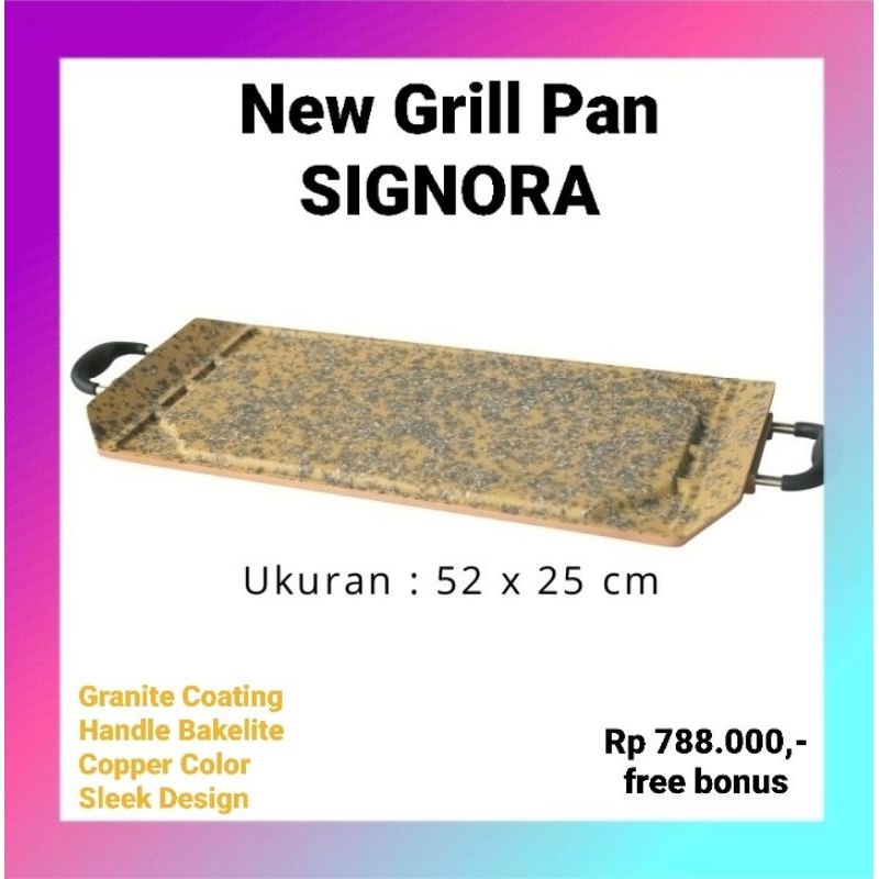 New Grill Pan signora/alat panggang/Alat bbq/alat barbeque