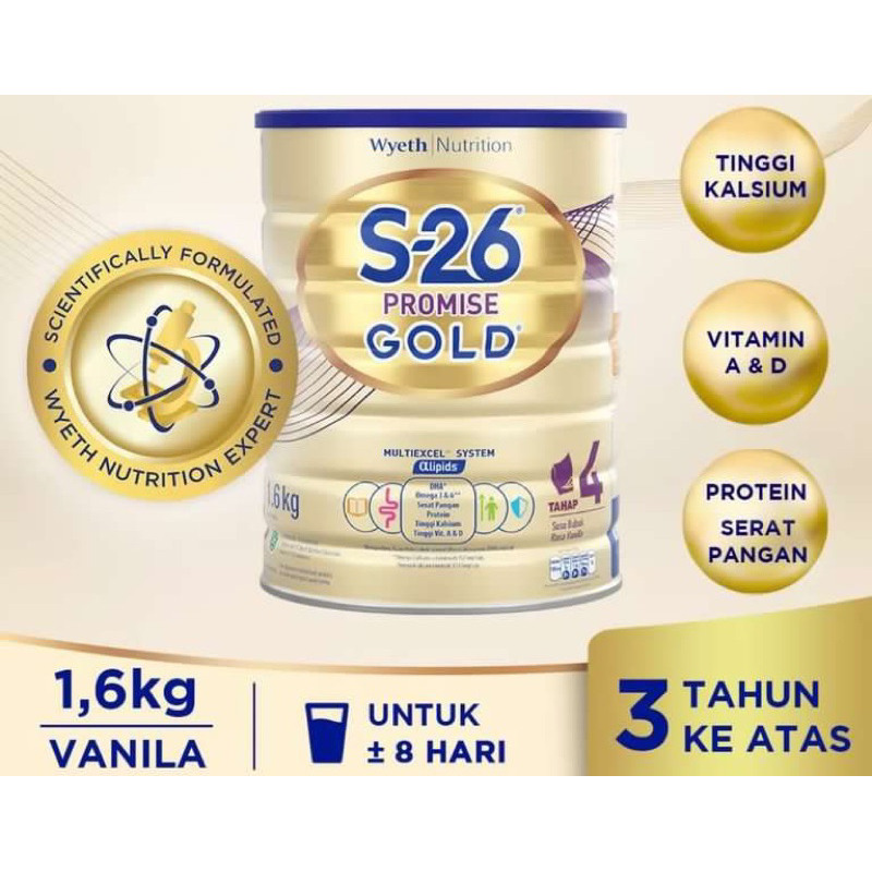 S26 promise GOLD tahap 4 vanila susu pertumbuhan
