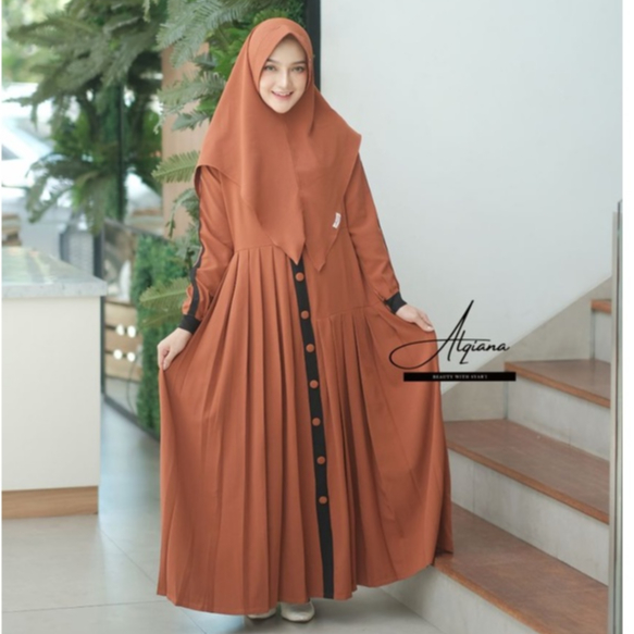 ❤️IFANI❤️ Gamis Home Dress Freya By Alqiana Bahan Ity Crepe Premium Gamis Terbaru Homey Dress Dewasa