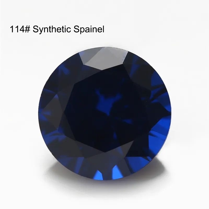 Blue Safir Syntetic Spinel Bulat Diamond tahan sd 2000 derajat