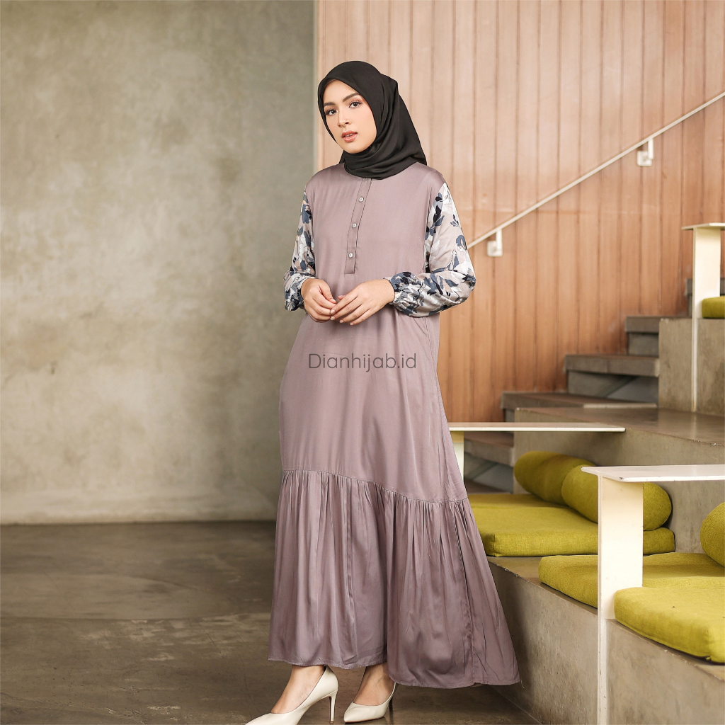 Gamis Dewasa Homey Dress Shabrina Series By Dianhijab.id - Bahan Rayon Viscose Adem Nyaman Bisa COD-SHABRINA AUBREE