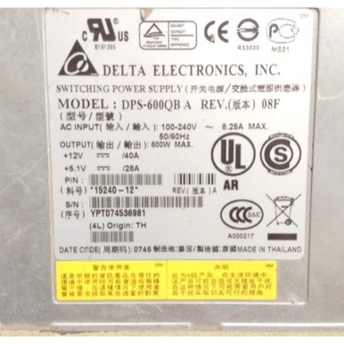 PSU Delta TDPS-530BB A 12v 35a / 40A Original Buil up power Suplay Switching kwalitas