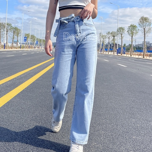 L.A.Outlet J50 Jeans bersulam merah muda Celana Panjang HW Kulot Jeans Boyfriend Jeans Korea Jeans Celana Jeans Impor jeans highwaist celana korean style celana jeans wanita jeans korea celana jeans kulot