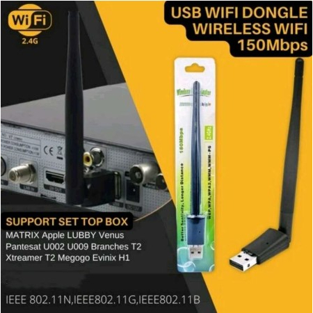 USB Wifi Dongle MT7601 Set Top Box Adapter Antena STB MT-7601 PC ORI