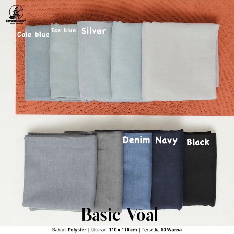 SQUARE BASIC VOAL ORI UMAMA SCARF TERMURAH / SEGIEMPAT VOAL (1KG MUAT 10PCS