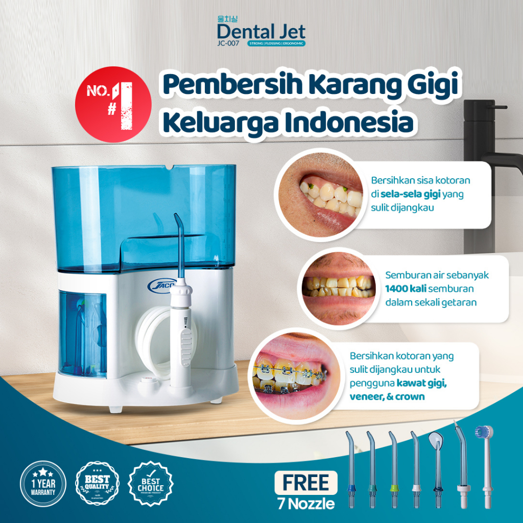 Jaco Dental Jet Alat Pembersih Karang Gigi Dental Flosser Water Flosser Ultra Water Flosser