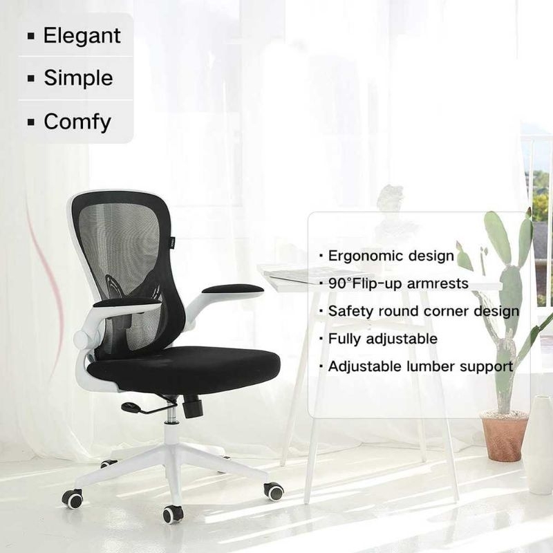 HBADA Kursi Kantor Mesh Ergonomic Office Chair Flip-up Arms - HDNY163WM