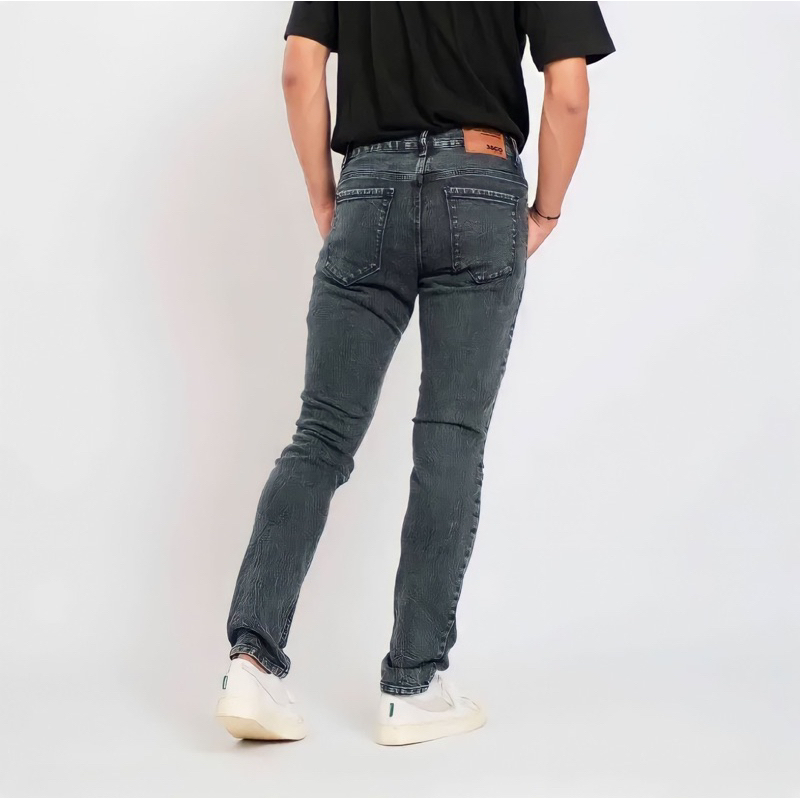 Skinny Jeans Bikers Pria Celana Jeans Sobek Ripped Jeans Pria Premium Celana 29-34 - Celana Jeans Panjang Bikers Snow Ripped