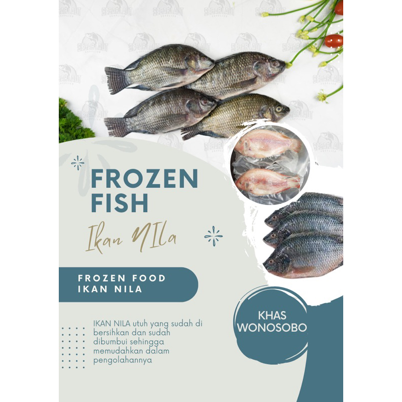 

frozen food/frozen fish ikan nila 1kg segar sudah dibumbui