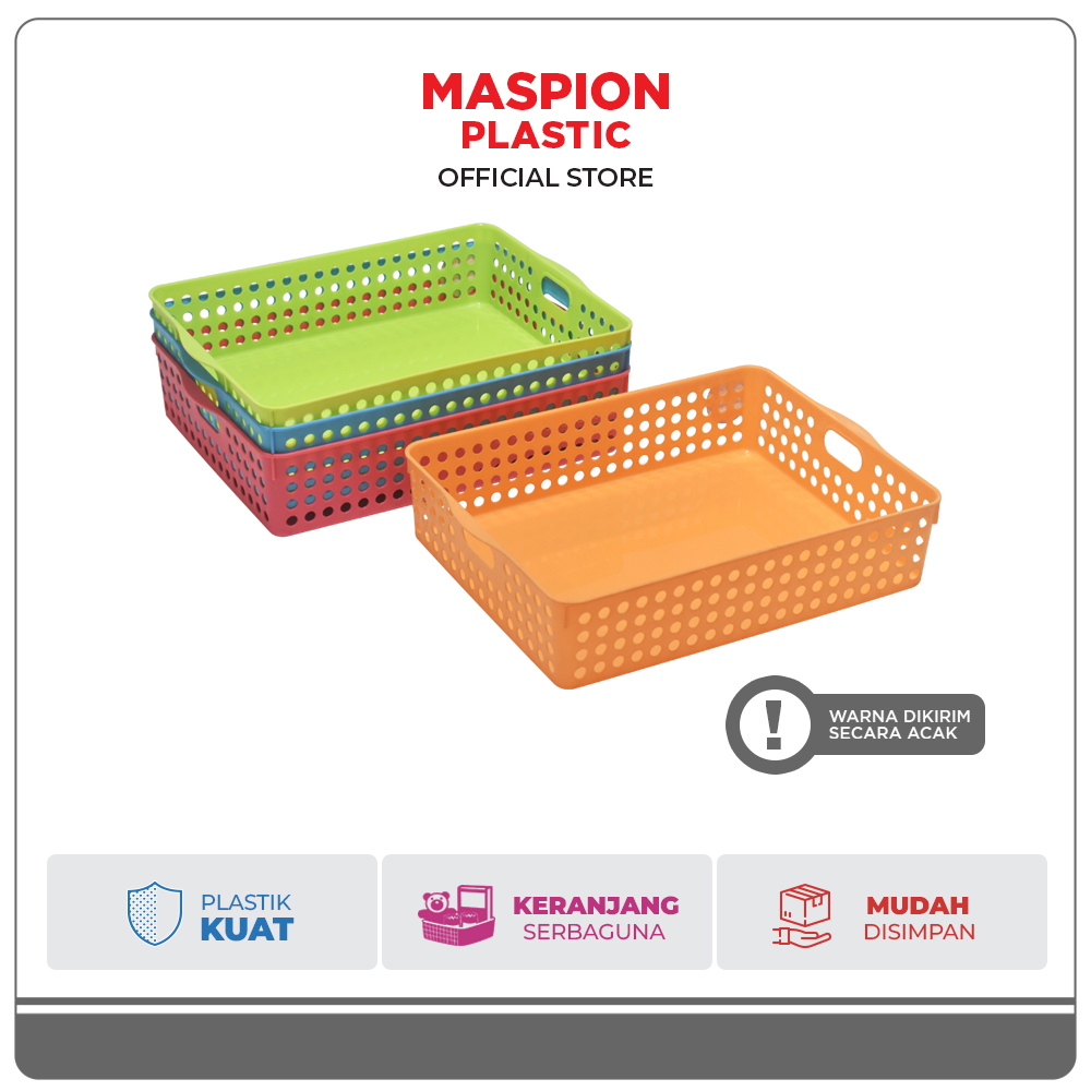 Maspion Plastic Tempat File/Kertas A4 Stock Basket Isi 4 pcs