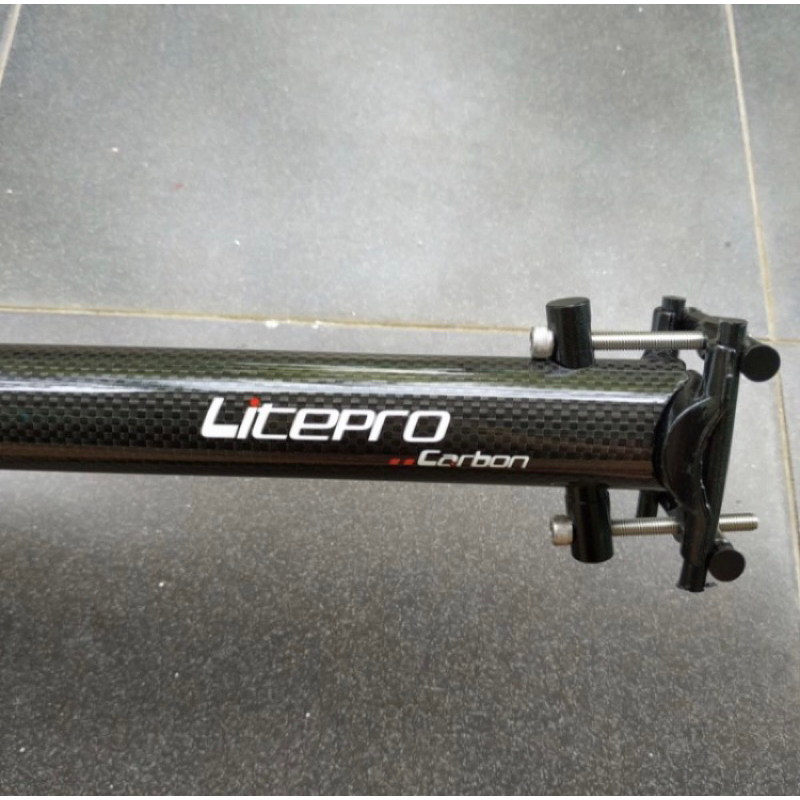 Seatpost Karbon LITEPRO 33,9 mm Sepeda lipat Pikes