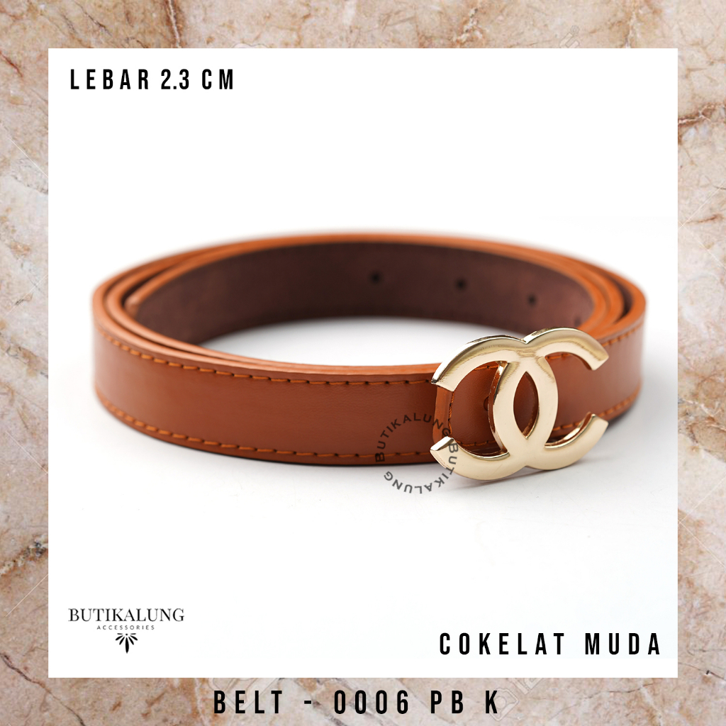 Ikat Pinggang Kulit Gesper Kulit Belt Kulit Sabuk Aksesoris Fashion Tali Pinggang Wanita BUTIKALUNG 0006PB