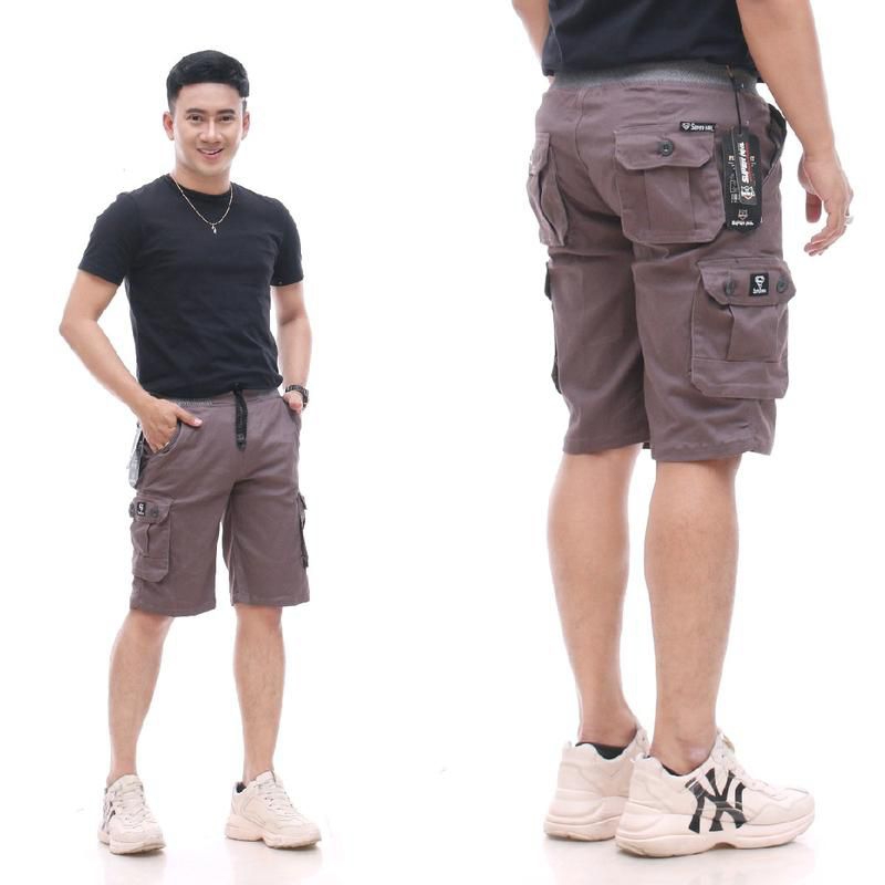 Celana Pendek Cargo / Celana Cargo Pinggang Rip ( Karet ) 27-34