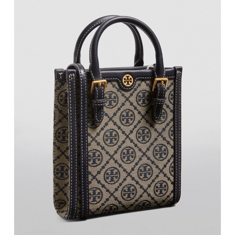 tory burch mini jacquard monogram tote
