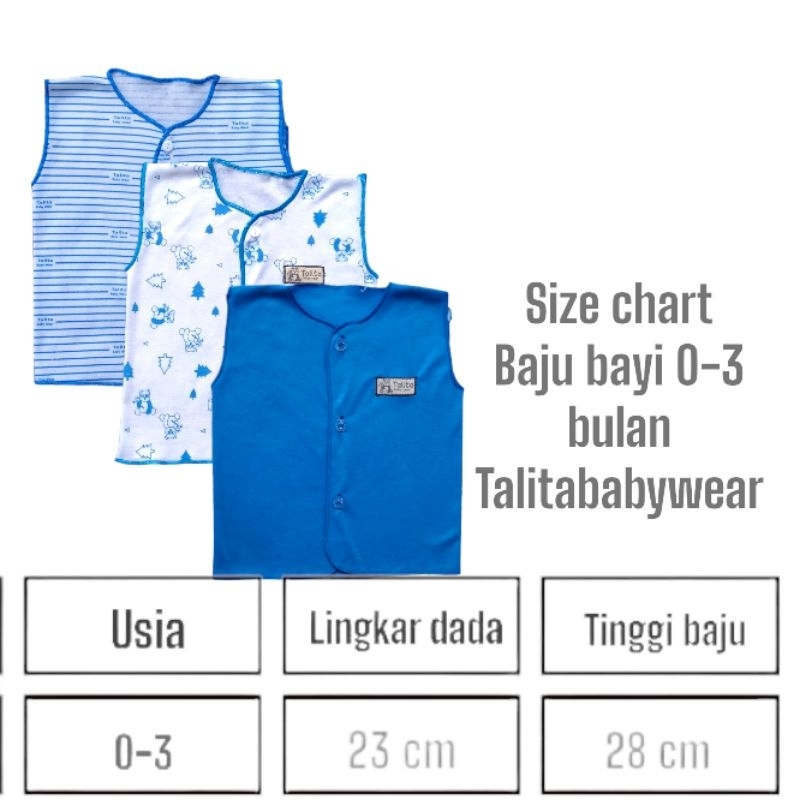 3 Pcs Baju Bayi Baru Lahir Piama Bayi Kutung Seri Newborn Coklat/Abu/Biru/Merah