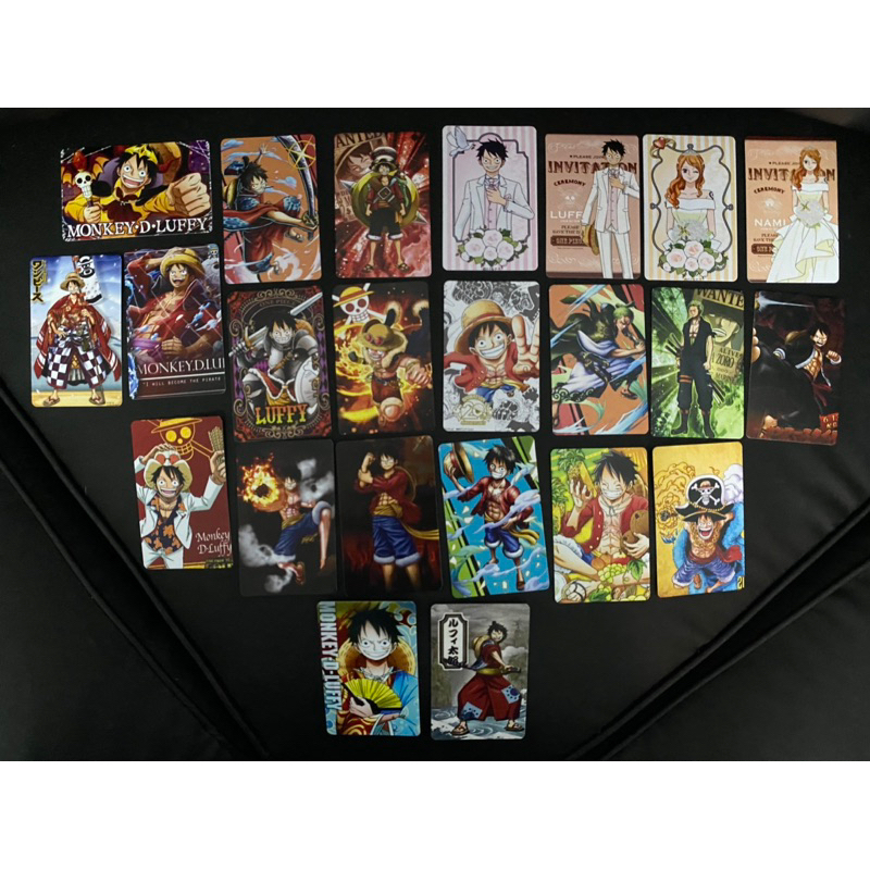 photocard & stiker anime onepiece lufy, naruto, spy family, anime