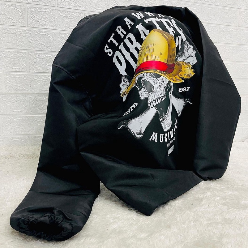 Waterproof Coach Jacket Strawhat Skull Mugiwara Anime Manga One Piece Premium Unisex