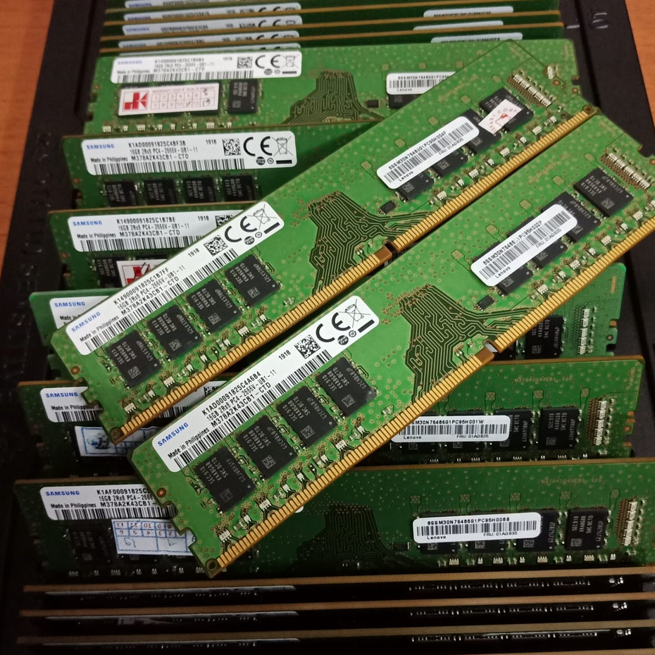 Memory Ram Server Xeon DELL EMC T30/T40 UDIMM 16Gb PC4-2666v Samsung for xeon