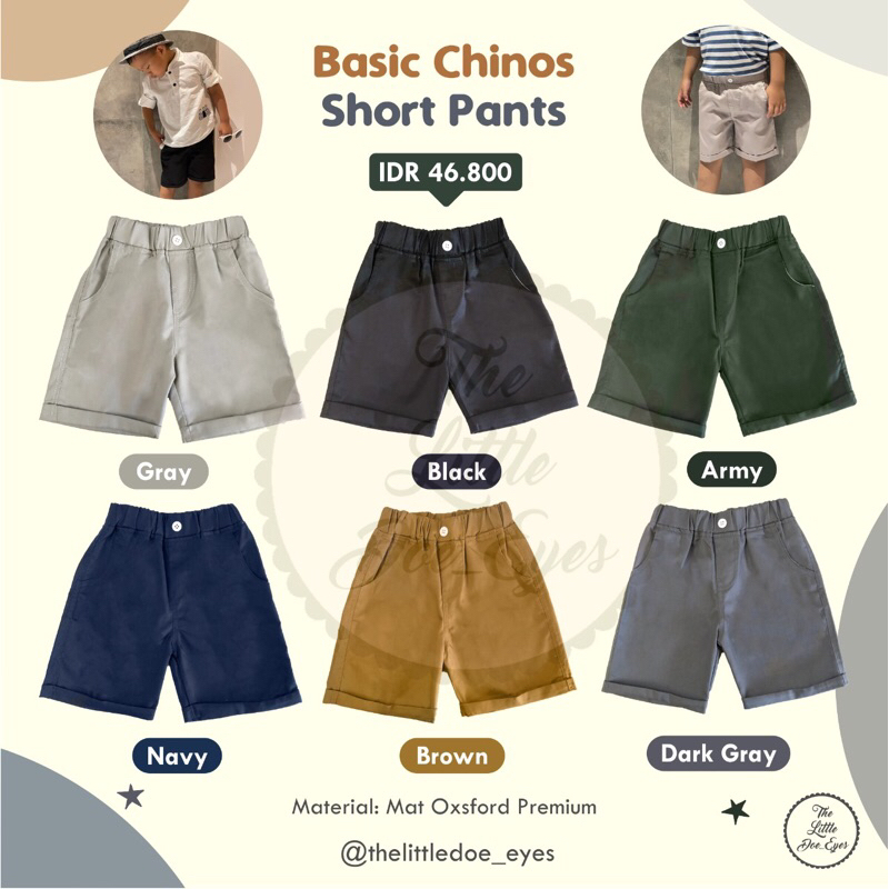 Basic Chinos Short Pants - Celana Chinos Anak