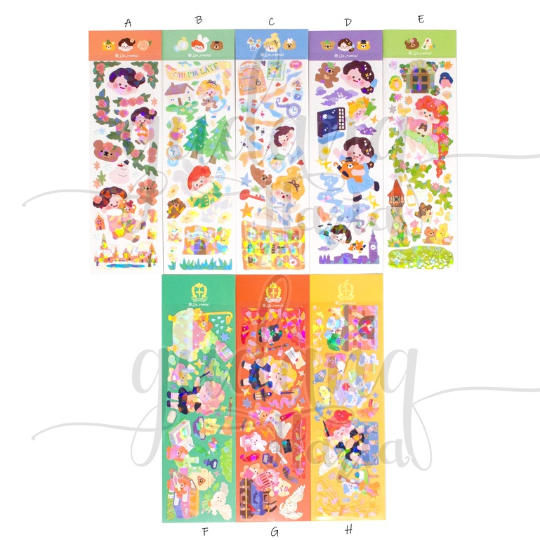 Stiker Cute Chibi Fairy Tale Sticker Motif Kartun Fairy Lucu DIY Scrapbook GH 303378