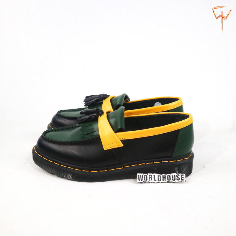 Dr Martens Adrian black green yellow smooth