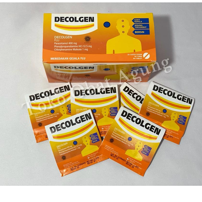 Jual Decolgen Tablet (1 Strip Isi 4 Tablet). Obat Flu, Demam, Batuk ...