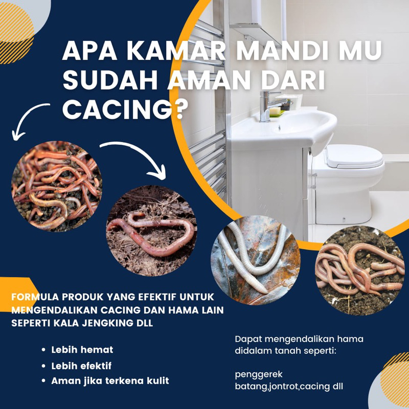 SPRAY CAIRAN PEMBASMI CACING DAN MENGHILANGKAN BAU KAMAR MANDI KEMASAN 500ML