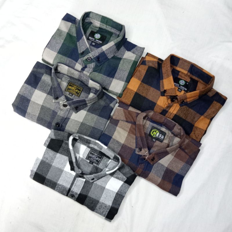 KEMEJA FLANEL KOTAK KOTAK JUMBO KEMEJA FLANEL PRIA WANITA KEMEJA FLANNEL LENGAN PANJANG KEMEJA FLANNEL IMPORT