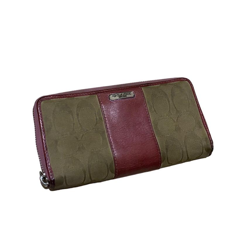 coach wallet zipper dompet second