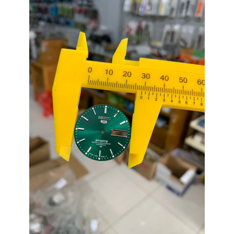 Plat dial Jam Tangan Seiko 5 sport hijau 7009