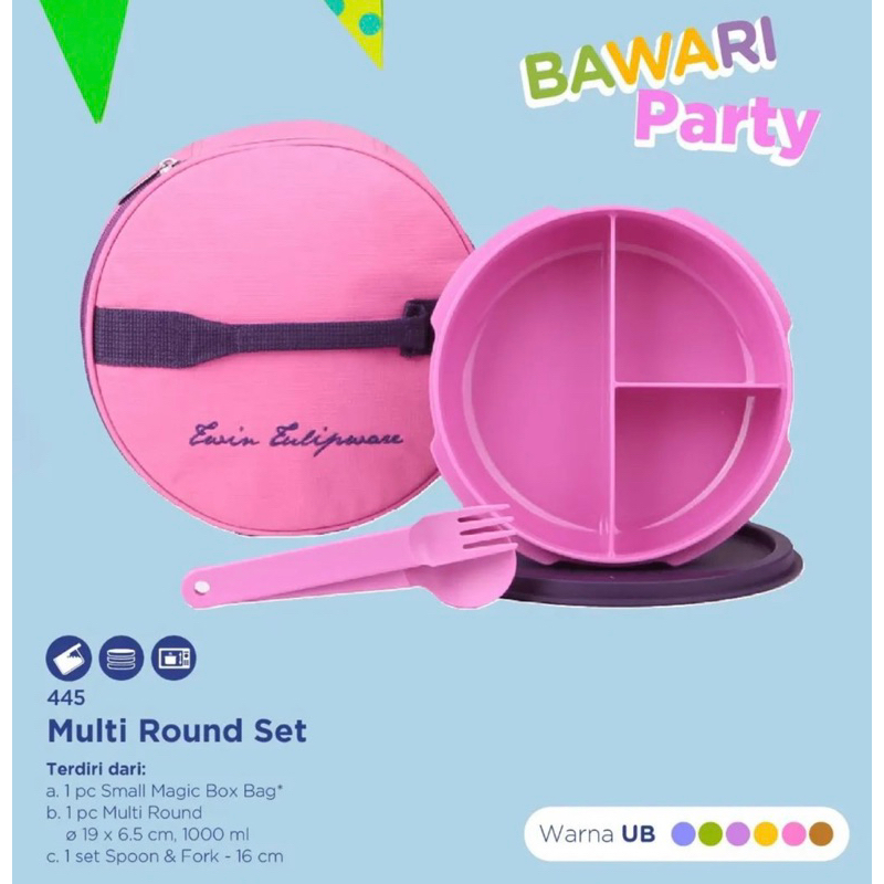 Tempat Makan Multi Round Set Tulipware