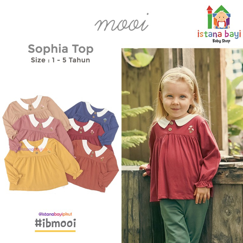 Mooi Atasan Anak Perempuan Sophia Top / Atasan Anak Murah